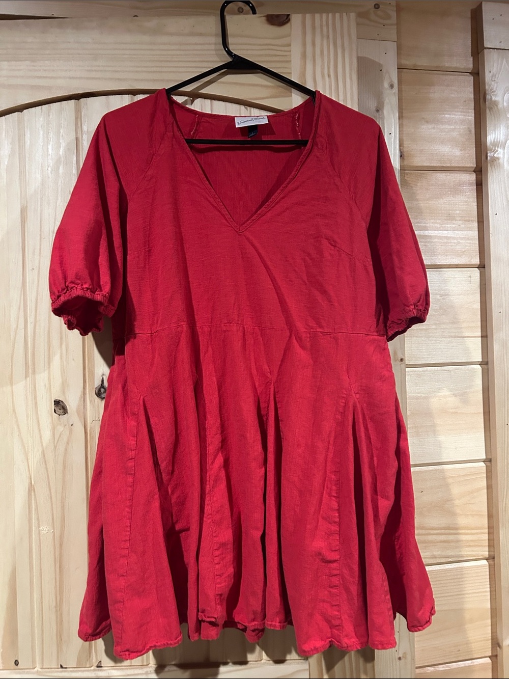 Universal Thread Red V-Neck Babydoll Dress